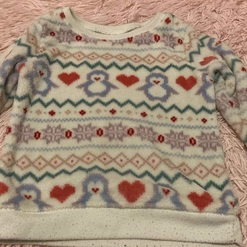 Fleece printed sweater